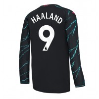 Manchester City Erling Haaland #9 Tretí futbalový dres 2023-24 Dlhy Rukáv